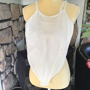 Cotton Candy White Cut-Out Bodysuit